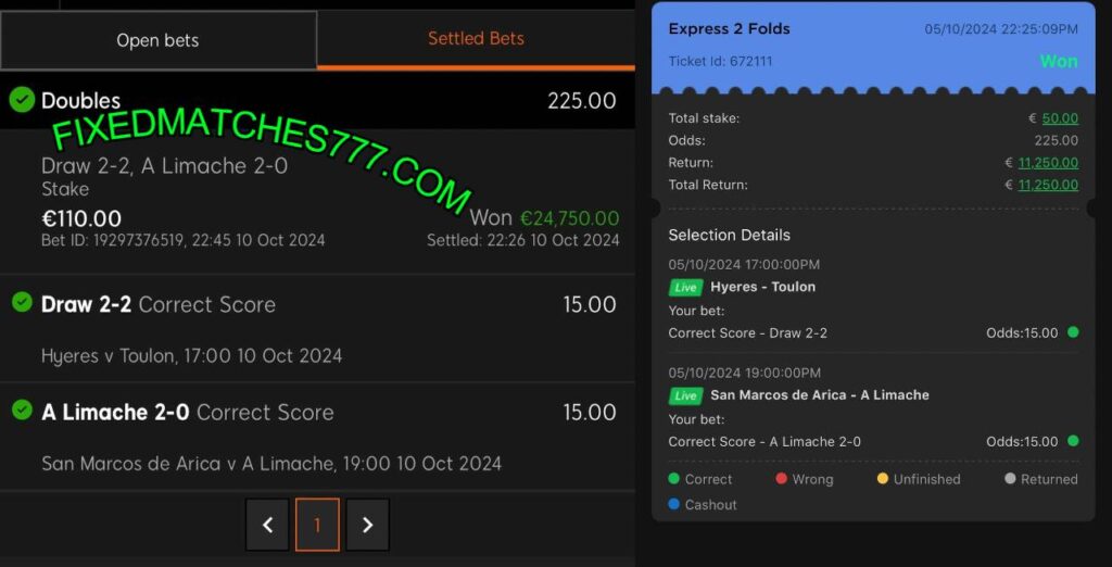 888 SPORT SURE FIXED MATCHES