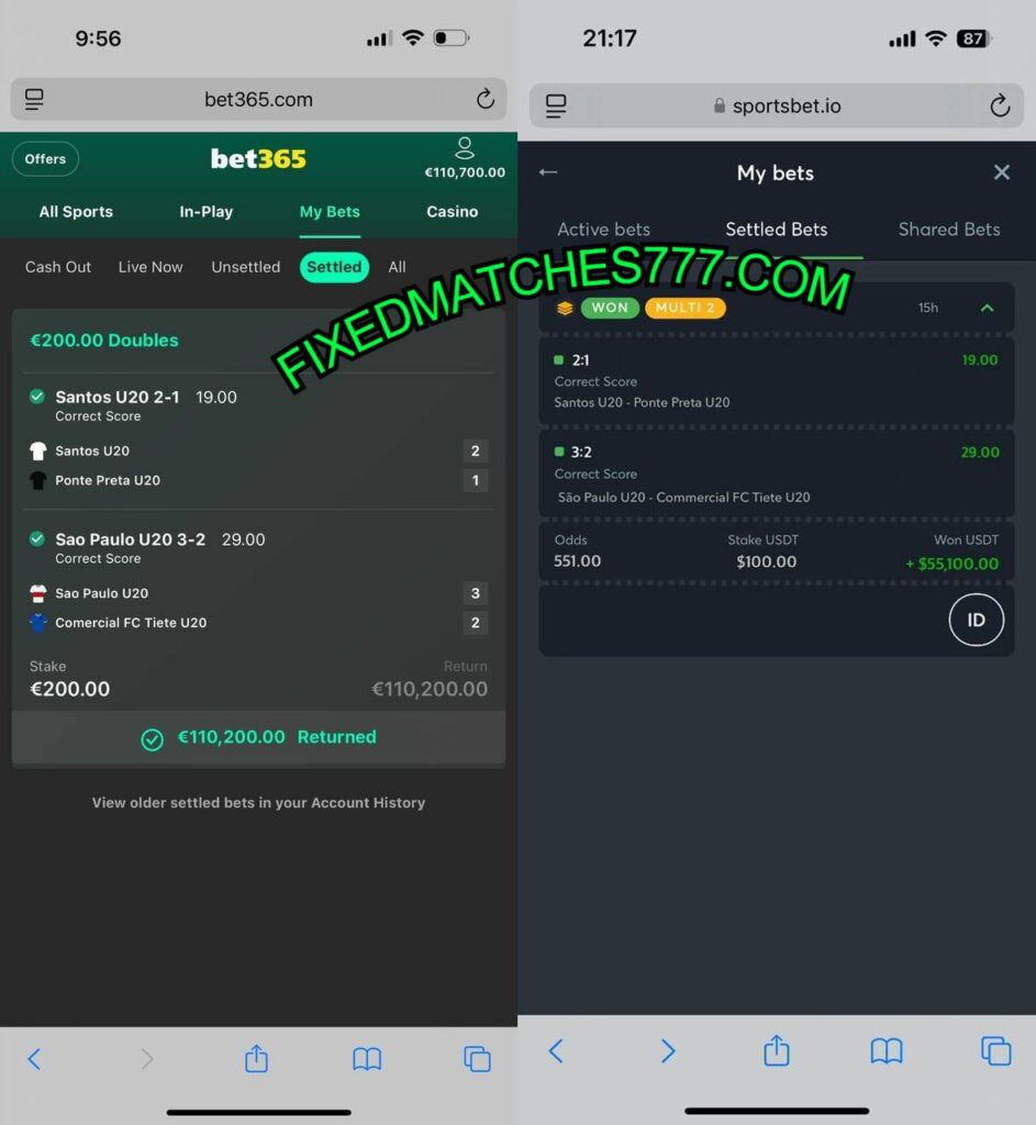 BET365 FIXED CORRECT SCORE GAMES