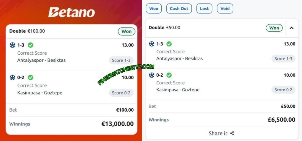 BETANO CORRECT FIXED MATCHES TIPS