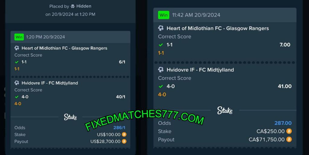 BUY FIXED MATCHES STAKE