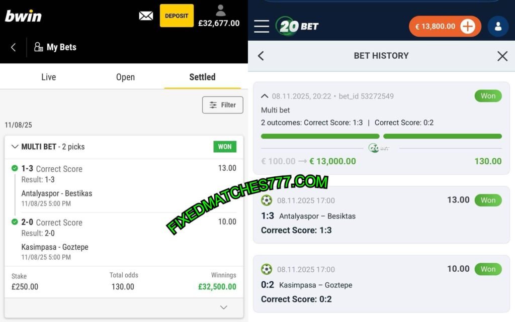 BWIN FOOTBALL FIXED MATCHES TIPS