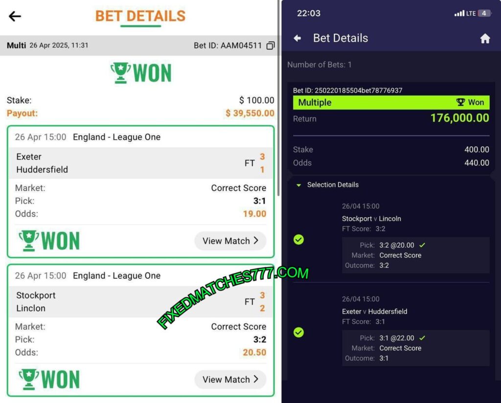 EASYWIN CORRECT SCORE FIXED MATCHES TIPS
