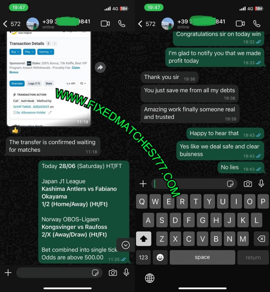 FIXED MATCHES 777 WHATSAPP TIPS