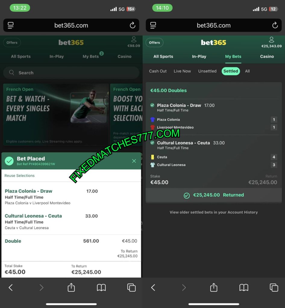 SAFE FIXED MATCH HTFT TIPS