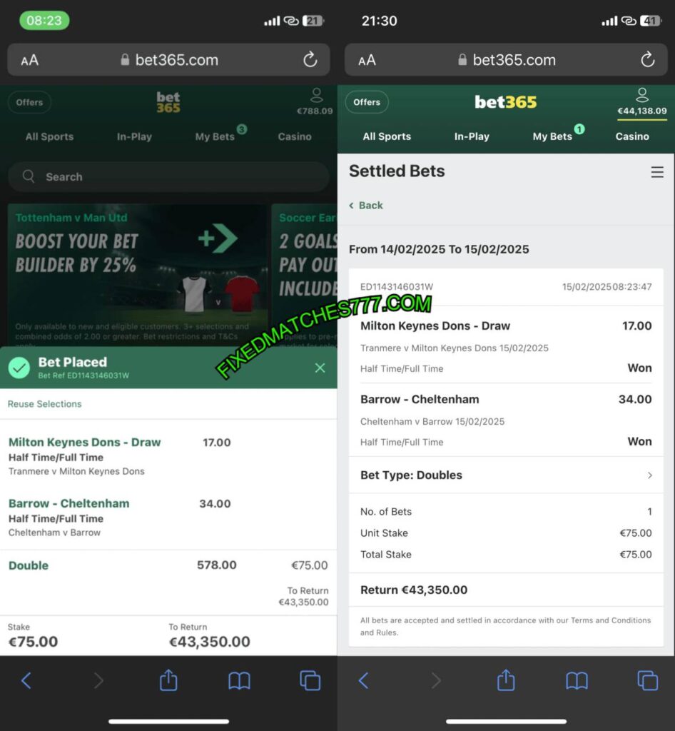 SURE FIXED BETTING TIPS BET365