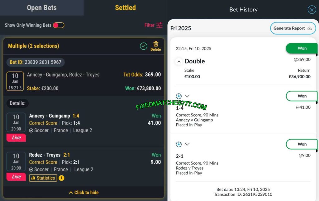 UNIBET FOOTBALL FIXED MATCHES TIPS