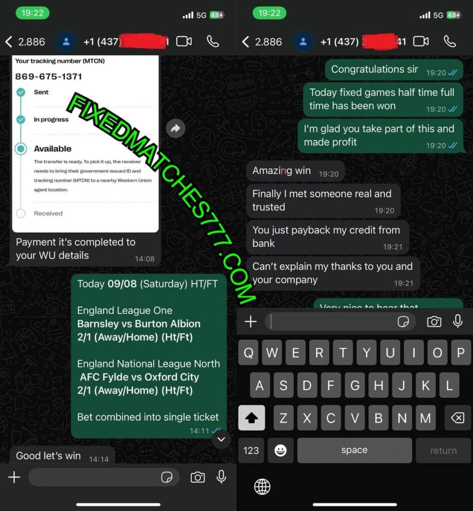 WHATSAPP FOOTBALL FIXED GAMES