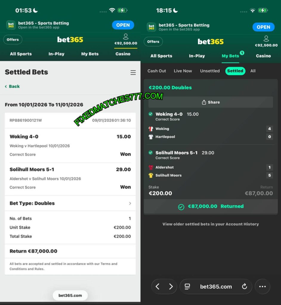 BET365 CORRECT SCORE FIXED MATCH BET365 CORRECT SCORE FIXED MATCH