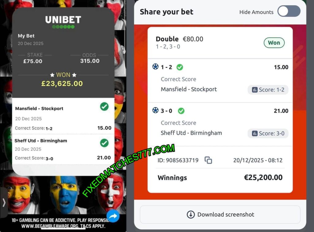 UNIBET CORRECT FIXED MATCH UNIBET CORRECT FIXED MATCH