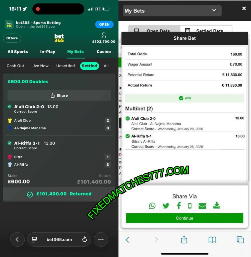 BET365 CORRECT SCORE FIXED MATCHES BET365 CORRECT SCORE FIXED MATCHES