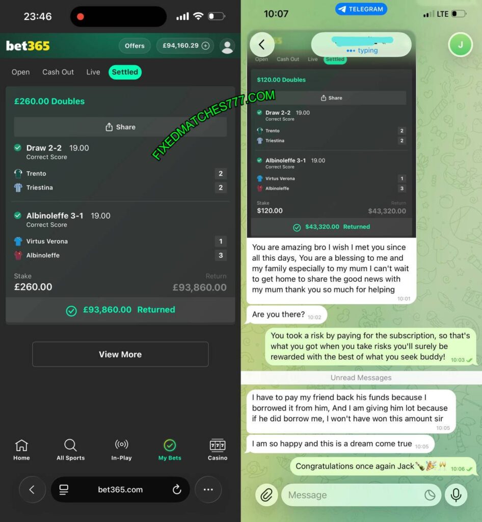 CORRECT BET365 FIXED MATCHES TIPS CORRECT BET365 FIXED MATCHES TIPS