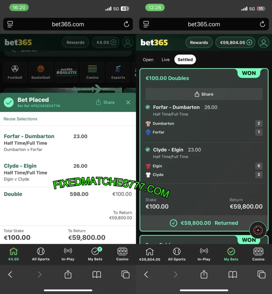 Correct Halftime Fulltime Matches 21 12 Halftime Fulltime Matches Tips 21 12