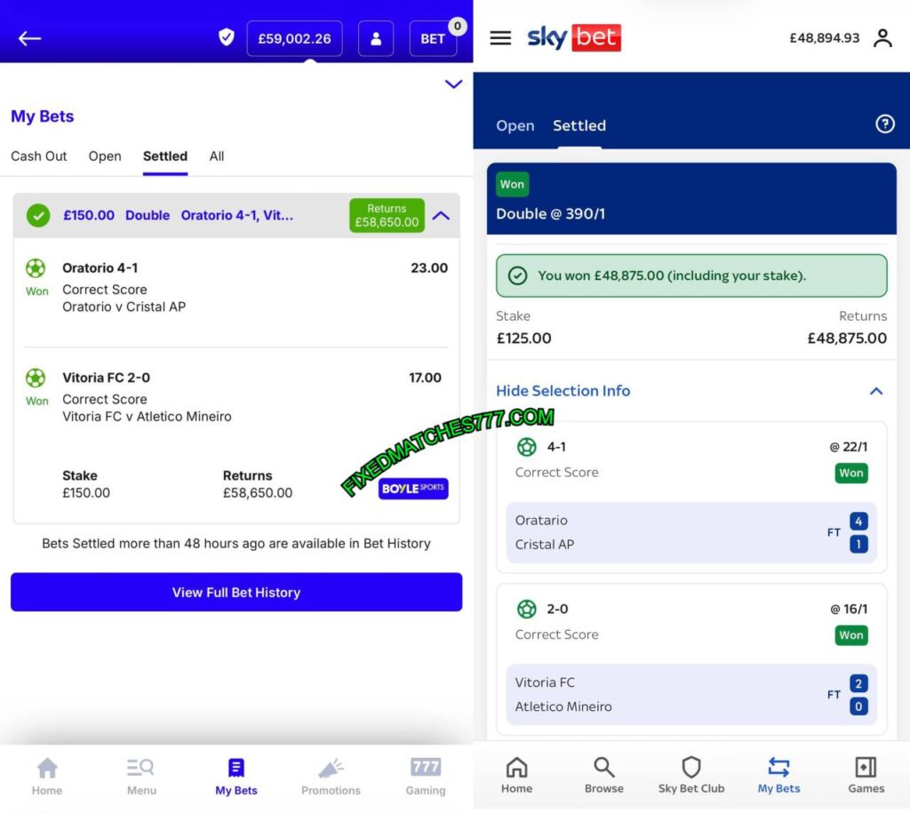 SKYBET Correct Score Fixed Matches Tips SKYBET Correct Score Fixed Matches Tips