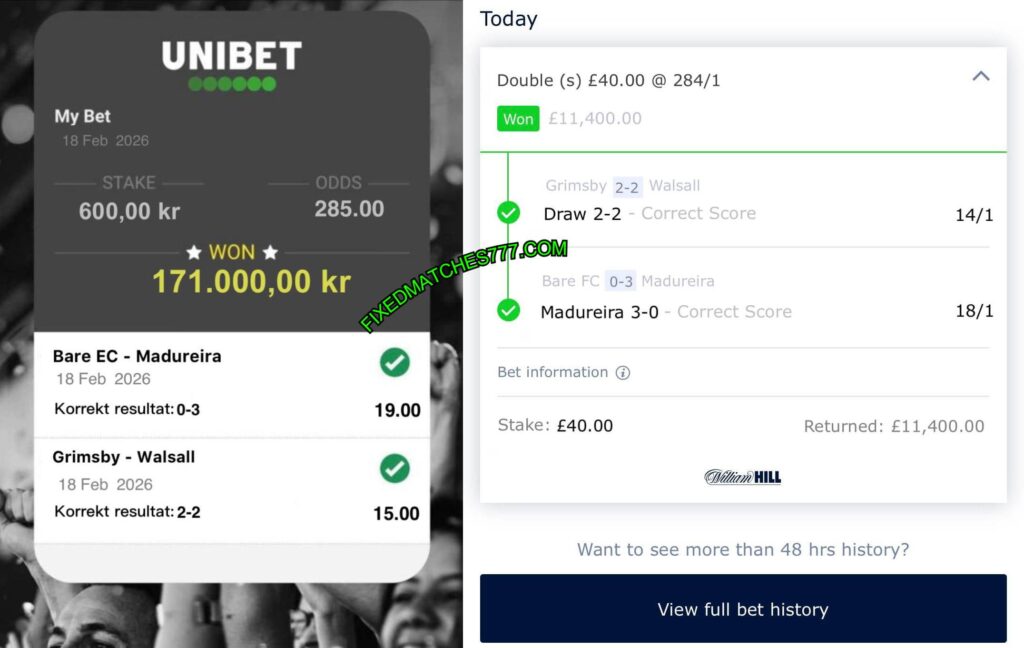 TAB SPORTS SURE FIXED MATCHES TIPS UNIBET CORRECT FIXED MATCHES TIPS