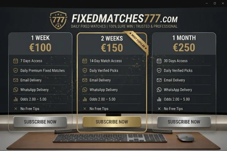 VIP FIXED MATCHES SUBSCRIPTION